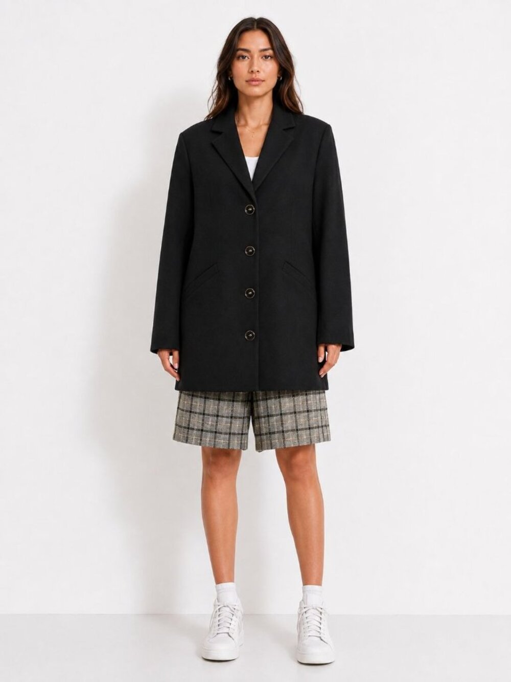 NWT $720 Ganni Single Breasted Wide Notched Lapel Blazer Green Gray Size Small/M